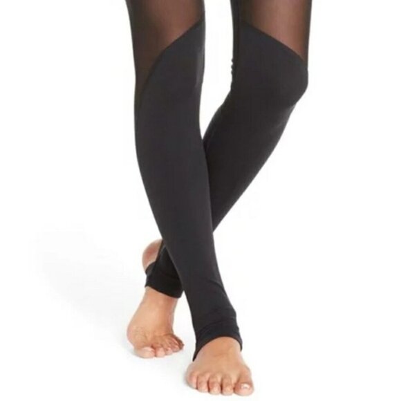 New Balance Stirrup Leggings High rise waist Pants Tights Black Size Small - Picture 4 of 15